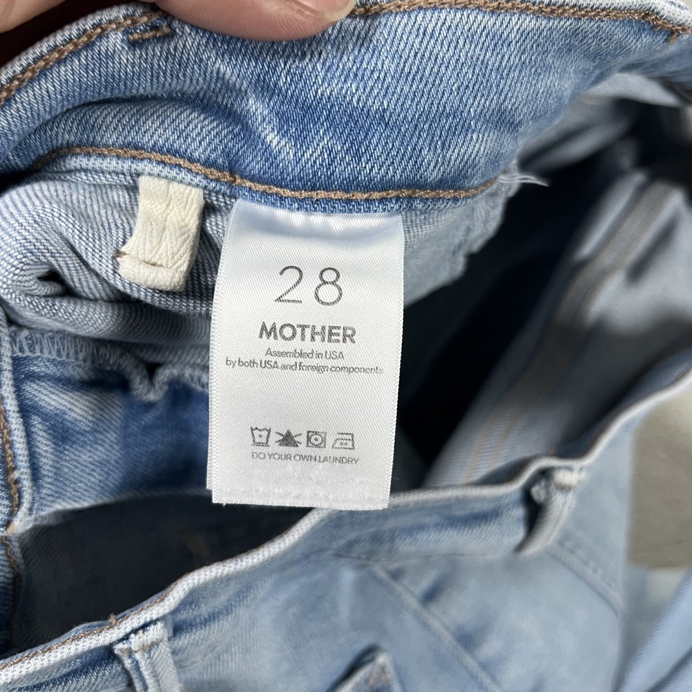 Mother Jeans Women 28 Patch Pocket Undercover Sneak California Cruiser Wide Leg - Picture 9 of 16